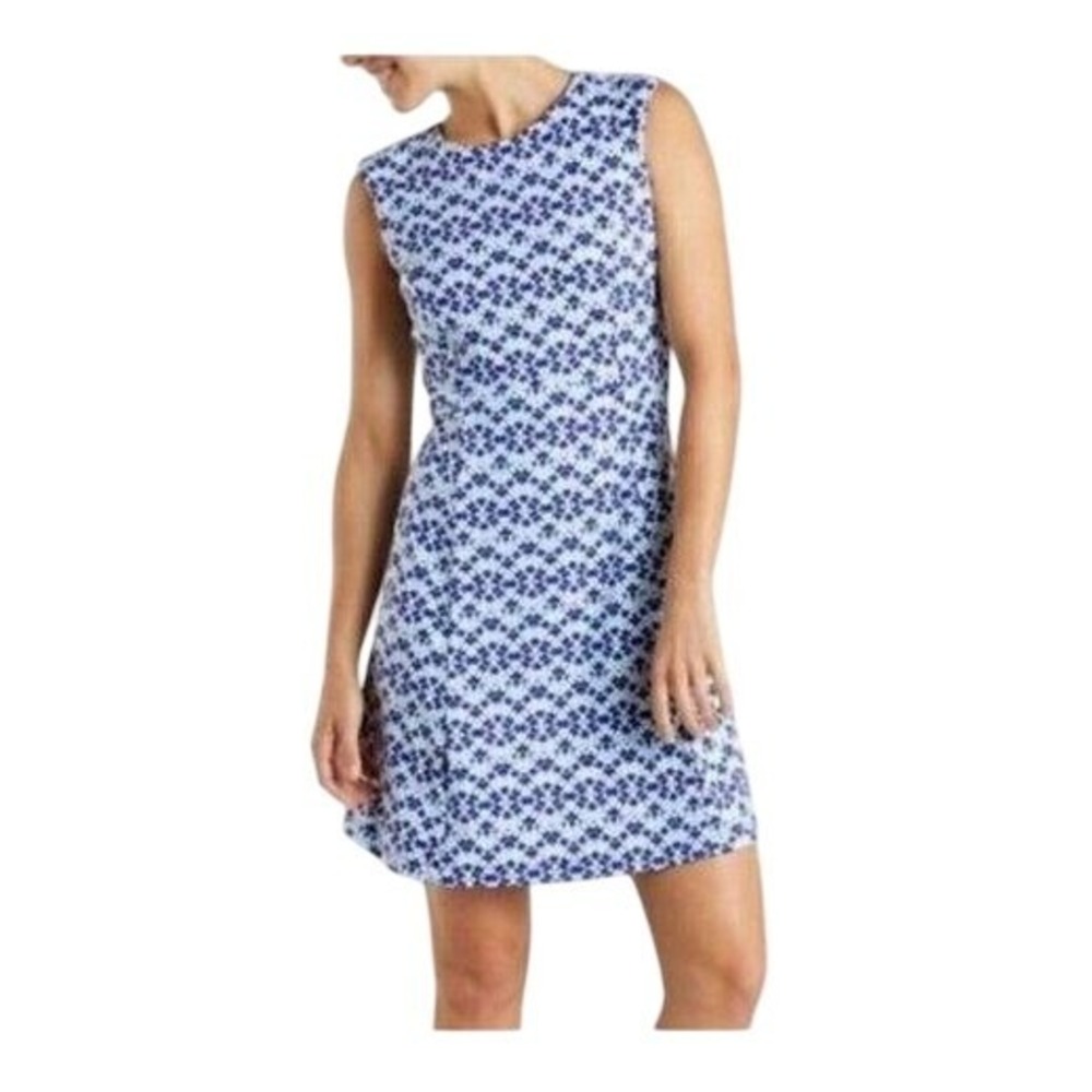 Title Nine Steadfast Diamalete‎ Sleeveless Athletic Dress Blue Print S